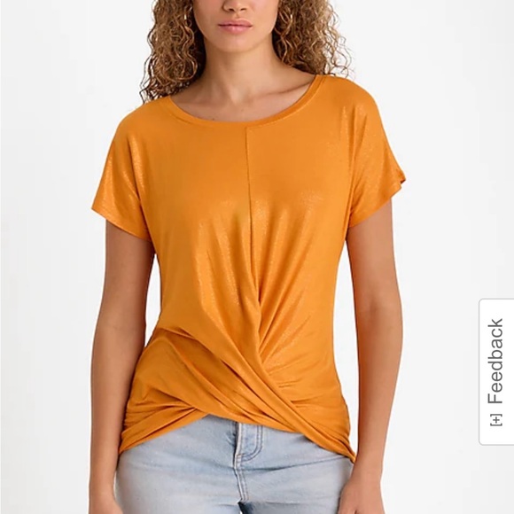 Lou & Grey Tops - Lou & grey Loft Orange Linen Tee Size Small